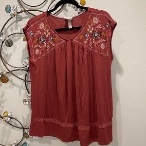 Knox Rose Embroidered Top